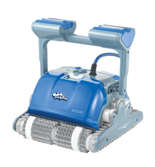 M500 CB <h2>MAYTRONICS DOLPHIN M500i CB ROBOTIC POOL CLEANER (MARBELITE POOLS)</h2> MAYTRONICS DOLPHIN M500i CB ROBOTIC POOL CLEANER (MARBELITE POOLS) for pools up to 12m with a coarse surface, convenient handling, with dual drive-motor and connected by the MyDolphin Plus™️ App <h2 class="css-5hce6g e1rh579a2">Powerful Performance Built to Last</h2> The all-new Maytronics Dolphin M 500i robotic pool cleaner makes it super easy to look after your swimming pool, keeping it clean and ready for fun, with minimal effort and hassle. It's newly designed for maximum cleaning performance, convenient handling, and simple operation that needs no intervention from you. The Maytronics Dolphin M 500i connected by the MyDolphin Plus™️ App, so you always have control right in your hand, at any time, from anywhere. <h5>Specifications</h5> <ul id="bullet-specs"> <li><strong><span class="css-1vg6q84 e1xk3f0s30">Ideal Pool Size:</span></strong> Up to 12m</li> <li><strong><span class="css-1vg6q84 e1xk3f0s30">Cleaning Coverage:</span> </strong>Floor, walls and waterline</li> <li><strong><span class="css-1vg6q84 e1xk3f0s30">Brush Type:</span> </strong>Wonder brush (WB) for smooth surfaces, coarse brush (CB) for coarse surfaces</li> <li><strong><span class="css-1vg6q84 e1xk3f0s30">Power Supply:</span> </strong>Multi-function power supply with cleaning options and programming</li> <li><strong><span class="css-1vg6q84 e1xk3f0s30">Brushing:</span> </strong>Optional active brush for thorough pool cleaning</li> <li><strong><span class="css-1vg6q84 e1xk3f0s30">Filter:</span></strong> Dual cartridge multi-layer filter for fine and rough debris</li> <li><strong><span class="css-1vg6q84 e1xk3f0s30">Swivel Cable:</span></strong> Helps prevent cable tangles</li> <li><strong><span class="css-1vg6q84 e1xk3f0s30">Weight:</span></strong> 11kg</li> <li><strong><span class="css-1vg6q84 e1xk3f0s30">Cable Length:</span></strong> 18m</li> <li><strong><span class="css-1vg6q84 e1xk3f0s30">Caddy:</span></strong> Included as standard</li> <li><strong><span class="css-1vg6q84 e1xk3f0s30">Warranty:</span></strong> 3 years</li> </ul> <h5>Features</h5> <ul id="bullet-specs"> <li><strong><span class="css-1vg6q84 e1xk3f0s30">Climate Care Certified:</span></strong> Australia’s first Robotic Pool Cleaner to be Climate Care Certified, meaning you will SAVE on energy bills, SAVE on water and get BETTER water filtration.</li> <li><strong><span class="css-1vg6q84 e1xk3f0s30">Always Connected: </span></strong>Wi-Fi connected robot for full robot control via the MyDolphin Plus app! Choose modes, get notifications, set a timer or select a cycle to make your pool perfect, at anytime from anywhere.</li> <li><strong><span class="css-1vg6q84 e1xk3f0s30">CleverClean™ Coverage - Precise Navigation System: </span></strong>Advanced navigation scanning software ensures floors, walls and waterline are fully covered using the most efficient route. The Dolphin automatically navigates around obstacles and quickly returns to its cleaning pattern.</li> <li><strong><span class="css-1vg6q84 e1xk3f0s30">Dynamic Dual Drive Motor: </span></strong>Dual drive-motor featuring advanced CleverClean™ navigation technology for optimal pool manoeuvrability and coverage, regardless of shape, slope and obstacles.</li> <li><strong><span class="css-1vg6q84 e1xk3f0s30">Filter Indicator: </span></strong><span class="css-1vg6q84 e1xk3f0s30">Lets you know when the filter needs to be cleaned, for optimal performance.</span></li> </ul>