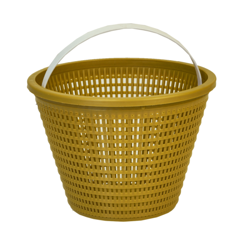 WEIR QUALITY BASKET <h1>POOL WEIR AQUAMAX/AQUAFLO WEIR BASKET AND VAC LID WITH CUFF (COMBO)</h1> POOL WEIR REPLACEMENT COMBO SET QUALITY STYLE WEIR LIGHT BROWN BASKET AND RED VAC LID includes 1 each of the following: A standard pool weir/skimmer basket available in light brown. These baskets are a quick and easy replacement to ensure the optimum function of your pool. The suction line of the skimmer is also used to clean the pool. A hose vacuum or in pool vacuum machine are often hooked up to a skimmer line to clean out small debris like sand, dirt, and some leaves. The basket includes a handle. Fits a small weir. Size: 16,6 cm diameter (top) x 12,5 cm (height) x 10 cm diameter (bottom) The AQUAMAX swimming pool weir vacuum lid fits on all Quality weirs including gunite and fiberglass.Replacement weir vacuum lid for Quality weir. TIP: <ul> <li>If the weir vacuum lid is cracked, the swimming pool pump may get air into the suction line that will cause air-bubbles at the water outlet into the pool.  This is one cause of the so-called "suction leaks".</li> </ul>