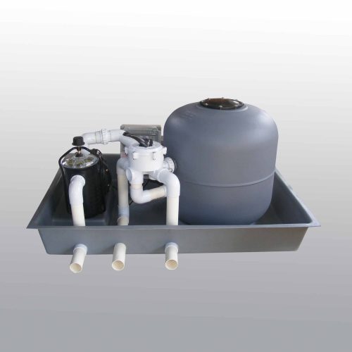 complete combi box 2 <h1>POOL PUMP AND FILTER COMBI BOX 0.6KW/2BAG (NO ELECTRICAL DB) GREY</h1> <h2><strong>Product Description:</strong></h2> Meet the all-in-one Aquamax Pool Pump and Filter Combi Box, a comprehensive system that facilitates efficient pool maintenance. This pre-assembled system houses a 0.6KW Aquamax pool pump and a 2 Bag Aquamax Sand Filter, designed to provide optimal filtration for your pool. Note, this Combi Box does not include an Electrical DB, but it provides an opportunity for easy customization with add-on products such as a DB Box or a salt chlorinator. These additional components can be seamlessly installed and plumbed into your system as per your needs. With a reputation for quality, durability, and user-friendly operation, Aquamax's Combi Box is an ideal solution for pool owners. This system is specifically designed for pools with a capacity of up to 30,000 litres. <h2><strong>Product Specifications:</strong></h2> <ul> <li><strong>Product Type:</strong> Pool Pump and Filter Combi Box</li> <li><strong>Brand:</strong> Aquamax</li> <li><strong>Pump and Motor Power:</strong> 0.6KW</li> <li><strong>Sand Filter:</strong> 2 Bag</li> <li><strong>Housing Color:</strong> Grey</li> <li><strong>Suitable For:</strong> Pools with a capacity of up to 30,000 litres</li> </ul>