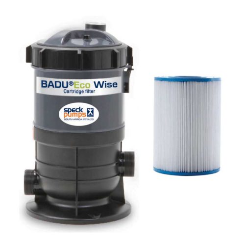Speck Badu Eco Wise 1 Cartridge Filter and Replacement Cartridge <div class="et_pb_module et_pb_text et_pb_text_0 et_pb_text_align_left et_pb_text_align_center-tablet et_pb_bg_layout_light"> <h1 class="et_pb_text_inner">POOL FILTER REPLACEMENT CARTRIDGE ELEMENT BADU®ECO WISE 1</h1> </div> <div class="et_pb_module et_pb_text et_pb_text_1 et_pb_text_align_justified et_pb_bg_layout_light"> <div class="et_pb_text_inner"> <h2>Product Description:</h2> The BADU®Eco Wise 1 Cartridge Filter Replacement Element is a part of the Eco Wise range of filters that are designed to prioritize water conservation. Constructed with high-strength ABS material, these filters are sturdy, reliable, and easy to operate. ABS material is known for its toughness and exceptional impact resistance. This replacement element, specifically designed for the Eco Wise 1 model, is capable of managing an average pool size of 22,000 liters and can deliver a flow rate of 5.6 m3/h at 350kPa. Being 100% recyclable, the Eco Wise range caters to environmentally conscious users. A self-drainage feature is integrated to ensure complete drainage of water from the filter casing when cleaning, provided the installation is correctly done. <h2>Product Features:</h2> <ul> <li>Self-Drainage: Guarantees all water is evacuated from the filter casing during cleaning.</li> <li>High-Strength ABS Material: Ensures superior toughness and impact resistance.</li> <li>100% Recyclable: Promotes environmental sustainability.</li> <li>12-Month Ex-Factory Warranty: Protects the filter under normal operating conditions from the date of purchase.</li> </ul> </div> </div> <div class="et_pb_row et_pb_row_5"> <div class="et_pb_column et_pb_column_4_4 et_pb_column_13 et_pb_css_mix_blend_mode_passthrough et-last-child"> <div class="et_pb_module et_pb_text et_pb_text_13 et_pb_text_align_left et_pb_bg_layout_light"></div> </div> </div> <div class="et_pb_row et_pb_row_6"> <div class="et_pb_column et_pb_column_4_4 et_pb_column_14 et_pb_css_mix_blend_mode_passthrough et-last-child"> <div class="et_pb_module et_pb_text et_pb_text_14 et_pb_text_align_left et_pb_bg_layout_light"> <div class="et_pb_text_inner"></div> </div> </div> </div>