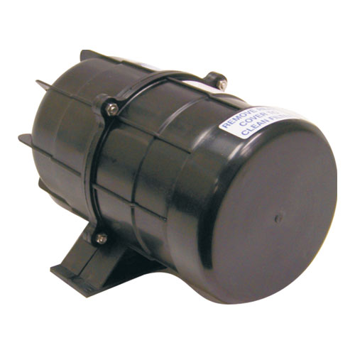 SPA AIR BLOWER <h2>QUALITY SPA AIR BLOWER W/SILENCER 1000W</h2> Air blower for use in domestic spas. Power: 1000 watt <p align="justify">A Spa Air Blower, otherwise also know as a bubbler or an air pump, introduces the air into the spa through a series of injectors. Many spas use the blower to provide soothing massages while other companies use it to mix with water coming in through jets. No matter what type of Spa you apply an air blower will assist in the whole therapeutic experience.</p> Air Blowers for Spas are an essential piece to the spa experience. Blowers are simple units consisting of a housing and a fan motor indie it. When they fail, we recommend replacement. Repair the blower motor is uneconomical. The blower with the silencer just makes less noise. Use for a maximum of 20 minutes; allow to cool down (switch off) for at least 20 minutes before using again.