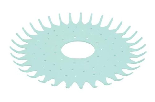 KREEPY KRAULY BULLSHARK DISC <h2>KREEPY KRAULY BULLSHARK REPLACEMENT DISC (SUCTION SEAL)</h2> A single Kreepy Krauly Bull Shark suction disc. Width: 46cm in diameter Kreepy Krauly Bull Shark pool cleaner shares many of the design features of the most popular automatic suction side vacuum in history <ul> <li><strong>Silent Flapper: </strong> This sole operational moving part creates the kinetic energy that powers Kreepy Krauly Bull Shark around your pool. It is a simple and dependable propulsion system.</li> <li><strong>Patented seal design:</strong> With slots and curved “ﬁngers” navigate over and around pool obstacles for total coverage and uninterrupted performance.</li> <li><strong>Built-in bumper: </strong>ensures freedom of movement around steps, ladders and other obstacle<strong>s</strong></li> <li><strong>Durable parts:</strong> All parts are UV stable and chemical resistant for years of dependable service. Only one operational moving part, and only 8 parts in total</li> </ul>  