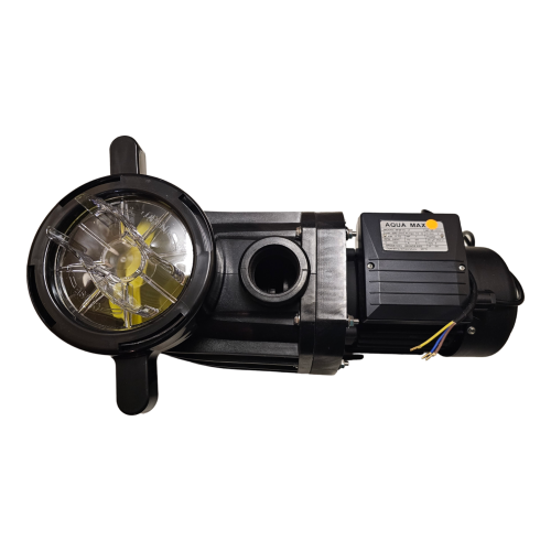 POOL PUMP AND MOTOR 0.75kw AQUAMAX S 4 1 <h1>AQUAMAX S 0.25kw POOL PUMP AND MOTOR</h1> <h2><strong>Product Description:</strong></h2> Upgrade your pool system with the AQUAMAX S Series 0.25kW Pool Pump and Motor, a new addition to our superior line of pool equipment. Renowned for robust performance and reliability, this pump and motor are perfect for pools up to 15,000 litres. Crafted for optimum efficiency, this self-priming, centrifugal pump comes with a closed vane impeller. The pump is also equipped with a leaf trap strainer, a mechanical shaft, and a squirrel cage induction motor. These features, combined with heavy-duty ball bearings, ensure smooth and hassle-free operation. Thanks to the inner threaded inlet and outlet installations, you can expect secure and effortless connections. <h2><strong>Product Details:</strong></h2> <ul> <li><strong>Product Type:</strong> Pool Pump and Motor</li> <li><strong>Brand:</strong> AQUAMAX</li> <li><strong>Power Output:</strong> 0.25kW</li> <li><strong>Suitability:</strong> Ideal for pools up to 15,000 litres</li> <li><strong>Warranty:</strong> 2-year manufacturing defects warranty</li> </ul> <h2><strong>Key Features:</strong></h2> <ul> <li><strong>Powerful Performance:</strong> The 0.25kW output delivers effective circulation for your pool.</li> <li><strong>Durable Construction:</strong> Features a mechanical shaft and a squirrel cage induction motor for long-lasting durability.</li> <li><strong>Self-Priming Capabilities:</strong> This pump primes quickly and operates efficiently.</li> <li><strong>Efficient Design:</strong> The closed vane impeller enhances the pump's efficiency for maximum water flow.</li> <li><strong>Leaf Trap Strainer:</strong> Prevents debris from entering and damaging the pump, extending its lifespan.</li> <li><strong>Easy Installation:</strong> Compatible with existing Speck porpoise pump installations, although professional installation is recommended.</li> <li><strong>Cam and Ramp Lid:</strong> Securely locks in place with a quarter-turn.</li> <li><strong>See-Through Lid:</strong> Enables easy inspection of the strainer basket.</li> </ul> <strong>Recommended Use:</strong> Compatible with AQUAMAX/AQUAFLO, EARTHCO, or QUALITY 1 bag sand filters. <strong>Package Includes:</strong> 1 x AQUAMAX S 0.25kW Pool Pump and Motor