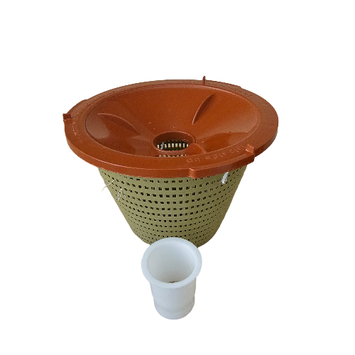 POOL WEIR TERRACOTTA VACUUM LID AND BASKET EARTHECO ORIGINAL COMBO 3 <h1 class="h2">POOL WEIR TERRACOTTA VACUUM LID AND BASKET EARTHECO ORIGINAL (COMBO)</h1> <h3 class="h2">POOL WEIR TERRACOTTA VACUUM LID EARTHECO ORIGINAL</h3> EARTHECO ORIGINAL Weir vacuum lid slots inside the weir on top of the basket. It is where the pool cleaner hoses will plug in Designed to sit above the Weir basket, this sturdy, plastic EARTHECO ORIGINAL Weir Vac Lid weighs 100g and has a dimension of 200mm x 30mm x 200mm. The Weir Vac Lid Fits EARTHECO, weirs for gunite, vinyl and fiberglass swimming pools. <h3 class="h2">POOL WEIR REPLACEMENT BASKET EARTHECO ORIGINAL</h3> The EARTHECO ORIGINAL Weir Basket is the most common weir basket used in South African pools. This basket is placed in the weir under the vacuum lid. The weir basket stops debris in its tracks and keeps it from reaching your pump. Produced locally, this South African product is built with heavy-duty plastic. The EARTHECO ORIGINAL weir basket fits on EARTHECO, weirs for gunite, vinyl and fiberglass swimming pools. Dimensions: 185mm x 132mm x 185mm - Material: Plastic - Colour: Light Brown/Beige What is a weir basket? The weir basket is placed in the weir under the vacuum lid. The weir basket stops debris in its tracks and keeps it from reaching your pump. The vac lid - The vacuum lid, commonly known as the vac lid, sits at the base of the weir opening, just above the basket. There are various size vac lids available. If the incorrect size vacuum lid is used, this could cause damage to the pool system as well as inhibit the pool cleaner from running efficiently. How to connect the weir vac lid Connecting the weir vac lid to the weir basket is as simple as threading the vac lid into the slot provided just above the basket and locking it into position. Ensure all slots are locked into place to create a sufficient vacuum and not hamper the efficacy of the pool cleaner. - Dimensions: 193mm x 193mm x 50mm - Material: Plastic - Colour: Terracotta <div> - Weight: 0.06g </div> What's in the box. 1 X EARTHECO ORIGINAL Weir Vac Lid 1x EARTHECO ORIGINAL Weir Basket  