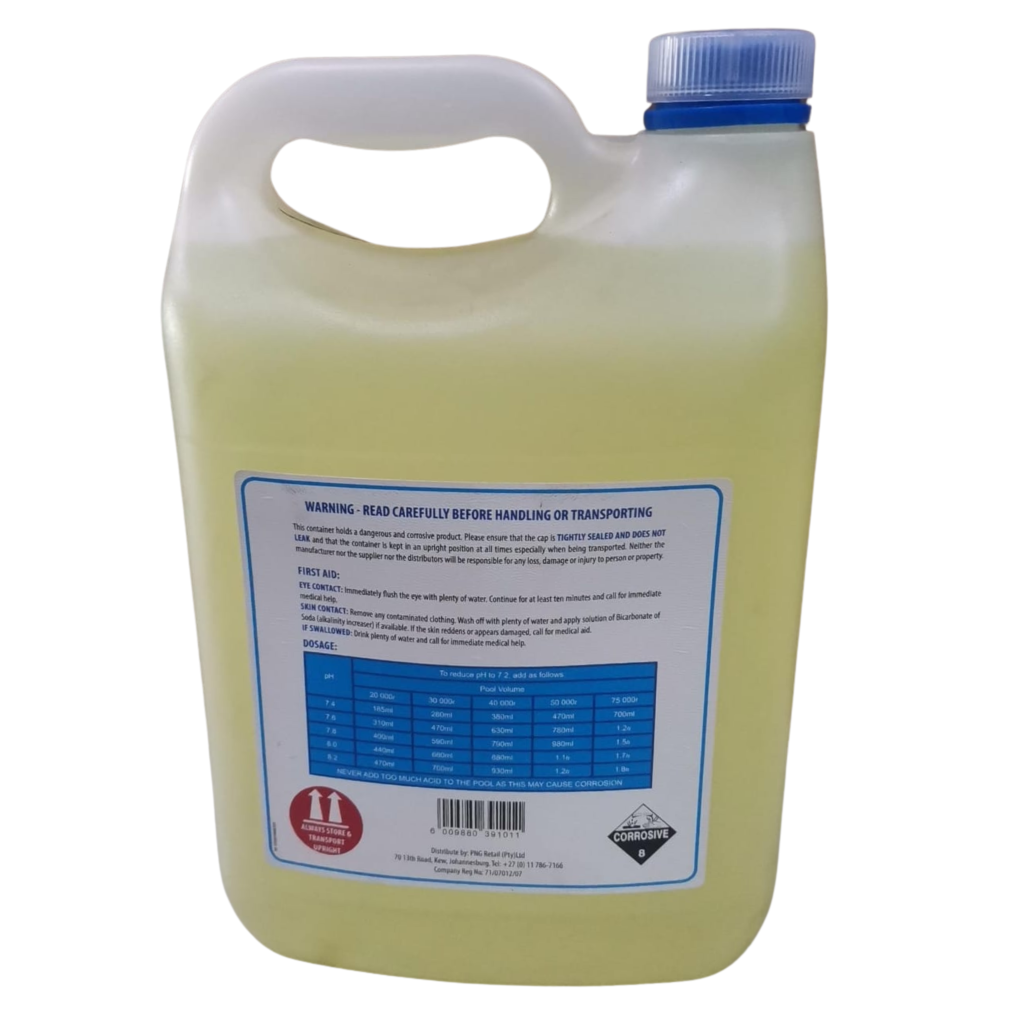 Pool Acid Blue POOL ACID HYDROCHLORIC EVERBLUE (PH REDUCER) 5LT - PPS Online