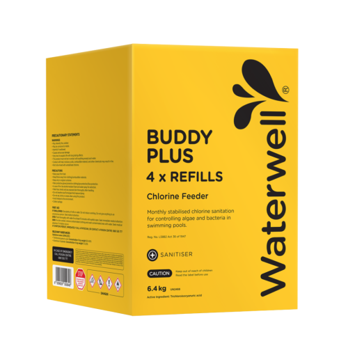 4 PACK REFILL BUDDY PLUS  POOL FLOATER 5 IN 1 WATERWELL